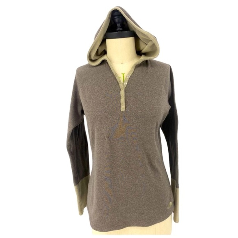 North Face half button up Color block Hoodie SZ Medium